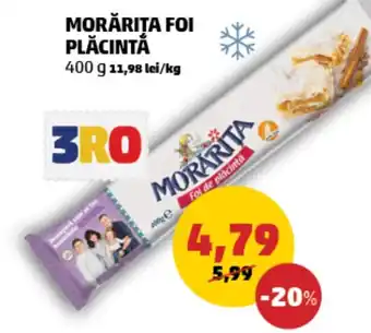 Penny MORĂRITA FOI PLĂCINTÅ 400 g Ofertă