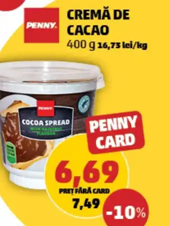 Penny CREMĂ DE CACAO 400 g Ofertă