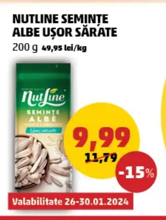 Penny NUTLINE SEMINTE ALBE UŞOR SĂRATE 200 g Ofertă