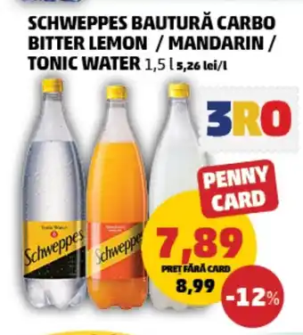 Penny SCHWEPPES BAUTURĂ CARBO BITTER LEMON / MANDARIN / TONIC WATER 1,5 l. Ofertă