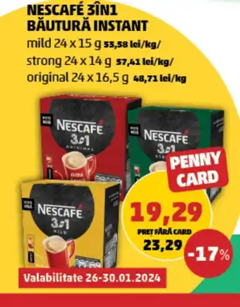 NESCAFÉ 3ÎN1 BĂUTURĂ INSTANT