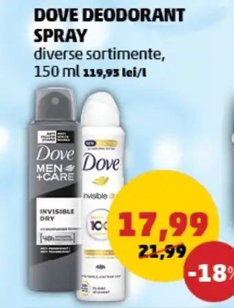 Penny DOVE DEODORANT SPRAY Ofertă