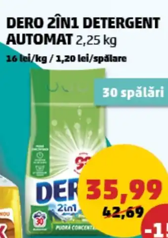 Penny DERO 2ÎN1 DETERGENT AUTOMAT 2,25 kg Ofertă