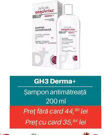 GH3 Derma+ Şampon antimătreață 200 ml