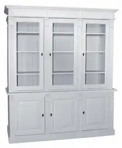 Vitrina cu 3 usi BAS + 3 usi sticla SUP, Colectia Directoire cu finisaj Vopsit