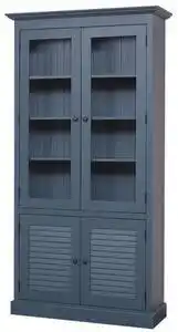 Favi Vitrina cu 2 usi + 2 usi sticla, Colectia Shutter cu finisaj Vopsit Ofertă