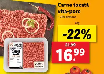 Lidl Carne tocată vită-porc Ofertă