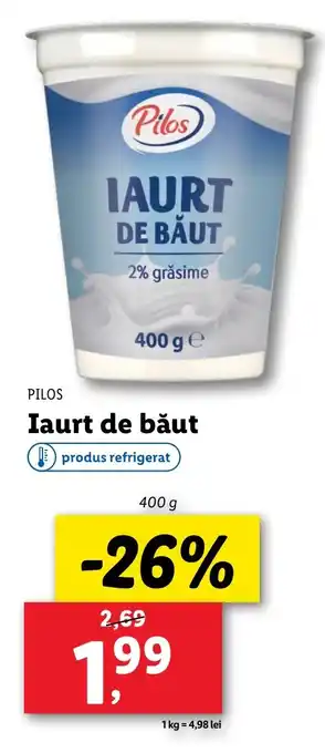 Lidl PILOS Iaurt de băut Ofertă