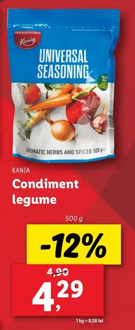 Lidl KANIA Condiment legume Ofertă