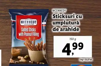 Lidl MCENNEDY Sticksuri cu umplutură de arahide Ofertă