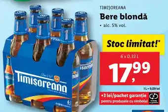 Lidl TIMIŞOREANA Bere blondă Ofertă