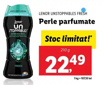 Lidl LENOR UNSTOPPABLES FRESH Perle parfumate Ofertă
