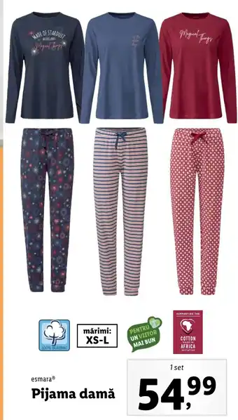 Lidl esmaraⓇ Pijama damă Ofertă
