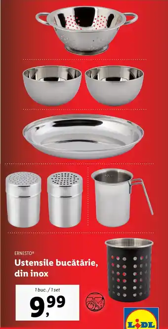 Lidl ERNESTOⓇ Ustensile bucătărie, din inox Ofertă
