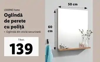 Lidl LIVARNO home Oglindă de perete cu poliţă Ofertă