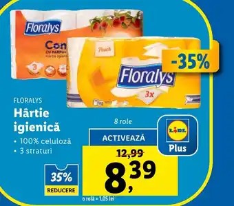 Lidl FLORALYS Hârtie igienică Ofertă