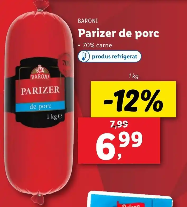 BARONI Parizer de porc ofertă la Lidl