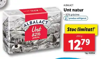 Lidl ALBALACT Unt natur Ofertă