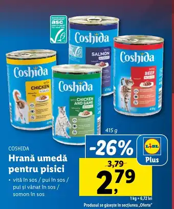 Lidl COSHIDA Hrană umedă pentru pisici Ofertă