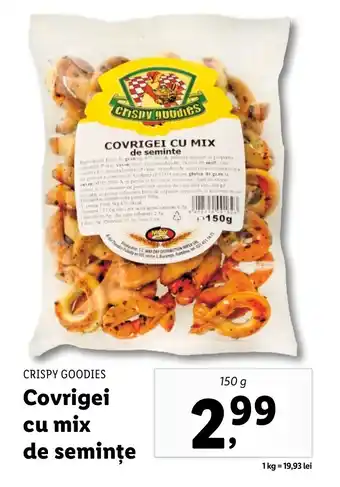 Lidl CRISPY GOODIES Covrigei cu mix de semințe Ofertă