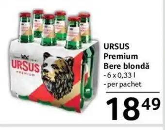 Selgros URSUS Premium Bere blondă Ofertă