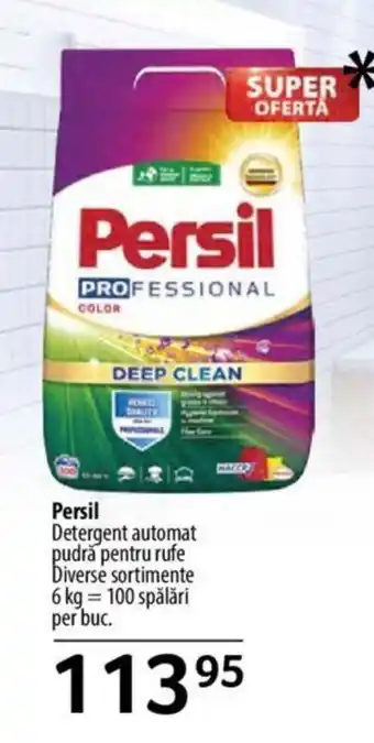 Selgros Persil Detergent automat pudră pentru rufe Diverse sortimente 6 kg = 100 spălări per buc. Ofertă