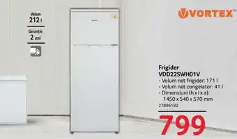 Selgros Frigider VDD22SWH01V Ofertă