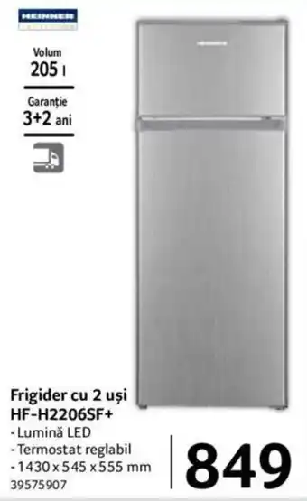 Selgros Frigider cu 2 uşi HF-H2206SF+ Ofertă