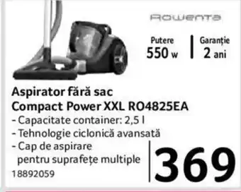 Selgros Aspirator fără sac Compact Power XXL RO4825EA Ofertă