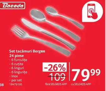 Selgros Set tacâmuri Bergen 24 piese Ofertă