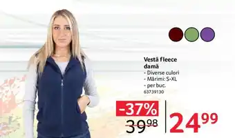 Selgros Vestă fleece damă Ofertă