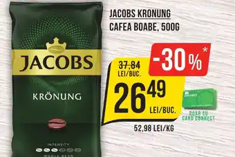 Mega Image JACOBS KRONUNG CAFEA BOABE, 500G Ofertă
