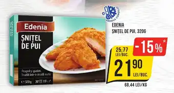 Mega Image EDENIA ŞNIŢEL DE PUI, 320G Ofertă