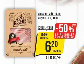 Mega Image MATACHE MĂCELARU' MUŞCHI FILE, 100G Ofertă