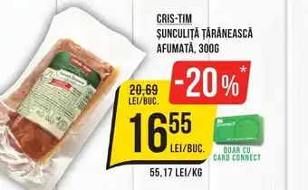 Mega Image CRIS-TIM ȘUNCULIŢĂ ŢĂRĂNEASCĂ AFUMATĂ, 300G Ofertă