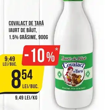 Mega Image COVALACT DE ŢARĂ IAURT DE BĂUT, 1.5% GRĂSIME, 900G Ofertă