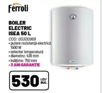 Ambient BOILER ELECTRIC ISEA 50 L Ofertă