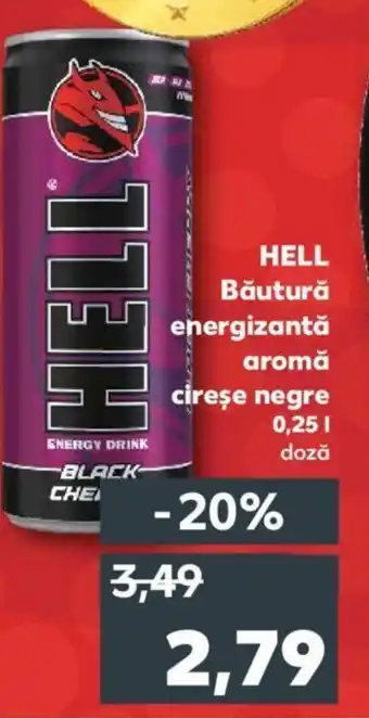 Kaufland HELL Băutură energizantă aromă cireșe negre 0.25L Ofertă