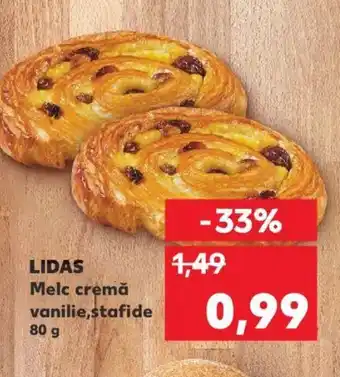 Kaufland LIDAS Melc cremă vanilie,stafide Ofertă