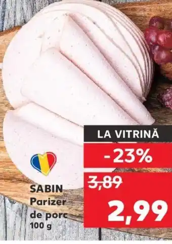 Kaufland SABIN Parizer de pore 100 g Ofertă