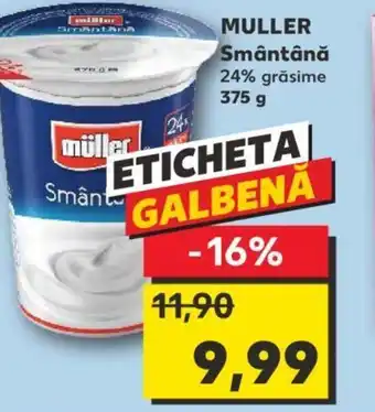 MULLER Smântână 24% grăsime 375 g