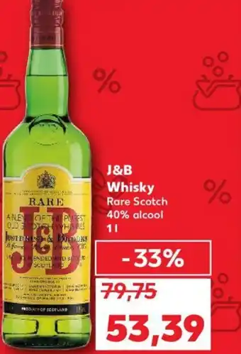 Kaufland J&B Whisky Rare Scotch 40% alcool 1L Ofertă