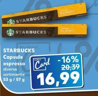 Kaufland STARBUCKS Capsule espresso Ofertă