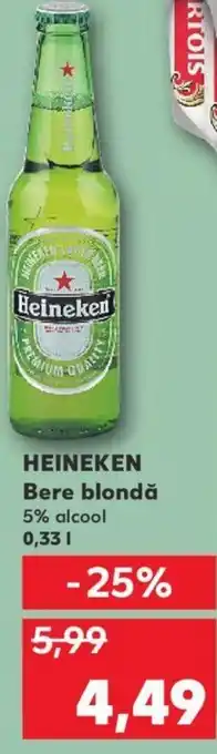 Kaufland HEINEKEN Bere blondă 0.33L Ofertă