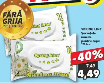 Kaufland SPRING LINE Şerveţele umede pentru copii 120 buc Ofertă
