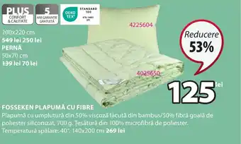 JYSK FOSSEKEN PLAPUMĂ CU FIBRE Ofertă