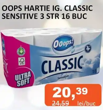 OOPS HARTIE IG. CLASSIC SENSITIVE 3 STR 16 BUC