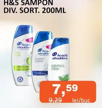 Unicarm H&S SAMPON DIV. SORT. 200ML Ofertă