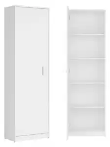 Favi Dulap cu o Usa si 4 Polite, 200X45X45 cm, Culoare Alb din Pal de 18mm Ofertă