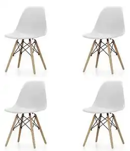 Set 4 Scaune Bucatarie/Dining Velo Albe